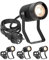 ledscom.de 4 Stück Gartenstrahler SHINGA für außen, IP65, Stecker, schwarz, 1x GU10 max. 15W