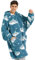 BEDSURE Hoodie Decke mit Ärmeln - Kuschelpullover als Geschenke für Frauen - Übergroßer Tragbare Decke Kuscheldecke mit Ärmeln Geschenke für Damen Herren, Hai Printed 107x90 cm