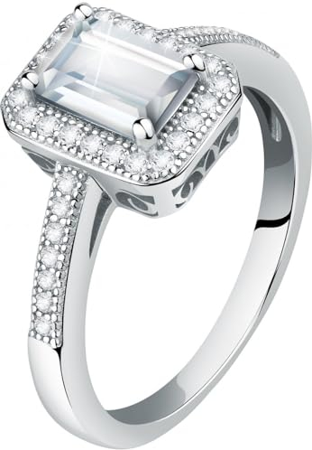 CHRIST Damen-Ring 925er Silber, recycelt Zirkonia 54, Silber 32027289