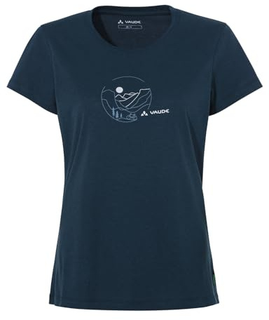 VAUDE Women's Cyclist T-Shirt V, Shirt zum Radfahren, Dark sea/Blue, 42