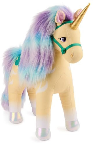Unicorn Academy, Offizielles Leaf Plüschtier, Einhorn, Leaf, Einhorn, Plüsch, Einhorn-Spielzeug für Mädchen ab 1 Jahr, Gelb, 38 cm