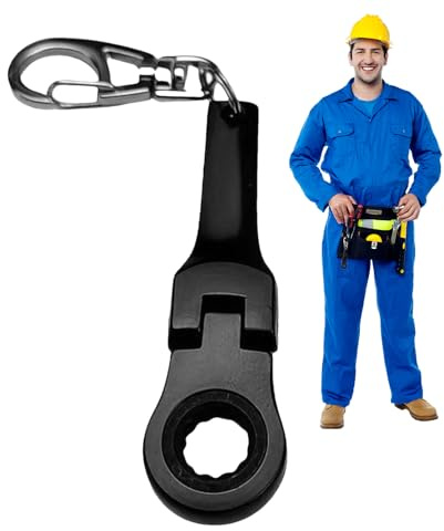 GkgWuxf Wrench Key Chains - Mechanic Keychain with 10mm Socket Wrench,Wrench Key Ring Socket Wrench Mechanic Workshop Accessory