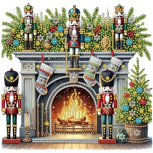 ARVALOLET 5D Diamond Painting DIY Nutcracker Art Set 30 x 30 cm Painting Partially Shaped Drill Bits