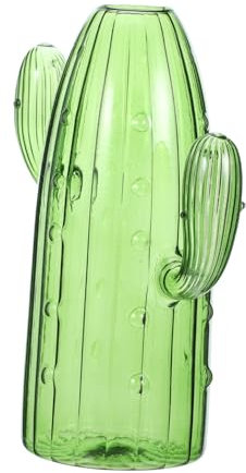 RORPOIR Vase en Verre Cactus Unique Pièce Maîtresse Décorative pour La Maison Vase À Fleurs Moderne