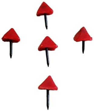 Jaspers Kerzen Osternägel für Osterkerze Wachs mit Nagel eingegossen Rot 16/10 mm, 5 Stück