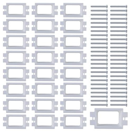 Lot de 30 rallonges de boîte électrique avec vis - Coffret d'alimentation électrique en plastique pour 1 interrupteur à bande