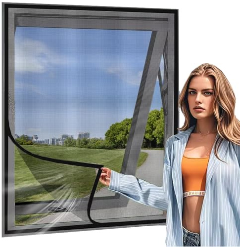 Fly net Window Patio 125x195cm Black Protection Screen Roller Blind Insect