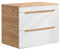 Vente-unique-Lavabo Flotante con Tablero - 80 cm - Natural Claro y Blanco Aruba