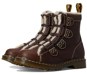 Dr. Martens Women's 1460 LTT Fl Fashion Boot, Dark Brown, 4 UK