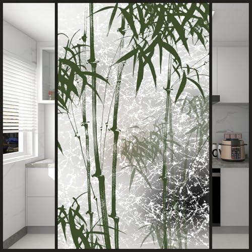 Vinilo Adhesivo Cristal Plantas Verde Oscuro Vinilos para Cristales Privacidad Estatico Anti UV Reutilizable para Oficina Dormitorio Sala de Estar Vinilo para Ventanas 80x120 cm