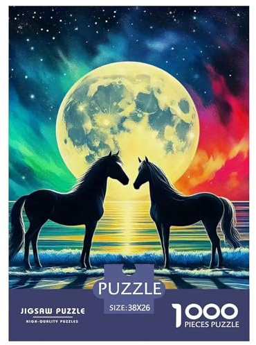 Pferd Puzzle 1000 Teile - Pferd-Themed Puzzle Für Erwachsene Und Kinder Ab 4 Jahren Mit Umweltfreundlichem Papier 38x26cm/1000pcs