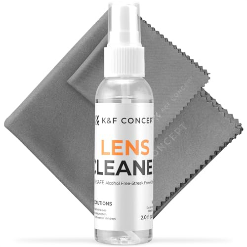 K&F CONCEPT 3 in 1 Screen Cleaner Spray & Microfiber Cloth Kit | Premium Natural Spray Cleaning Kit for LED, OLED, QLED, LCD TV, Laptops, Monitors, Phones, Tablets MK01