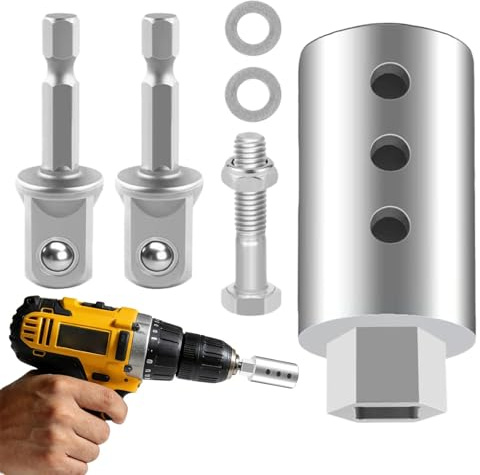 manhegari Anbohrvorrichtung für Wohnwagen-Wagenheber,Edelstahl Bit Aufnahme - Akkubetriebene Bohrmaschine Adapter Set | für Wohnwagen Camping Urlaub Baustelle Wartung Caravan Boot
