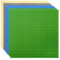 Strictly Briks Premium Green, Blue, Gray, Sand Colored 25x25cm Construction Base Plate 8 Pack - Compatible with LEGO Blocks, Compatible with LEGO Base Plates