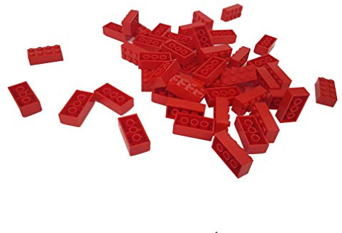LEGO 50 x Brick 2 x 4 Red