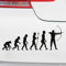 Motoking Autoaufkleber - Lustige Sprüche & Motive für Ihr Auto - Evolution Bogenschießen - 25 x 10,3 cm - Weiß Glänzend