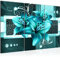 Runa Art Wandbilder Blumen Lilien Bild XXL Wohnzimmer Schlafzimmer Türkis Abstrakt 120 x 80 cm 3 Teilig 008631a