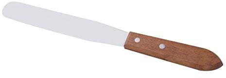 Stainless Steel Lab Spatula with Wooden Handle, 6 Blade, 1 Blade Width, 10.4 Total Length