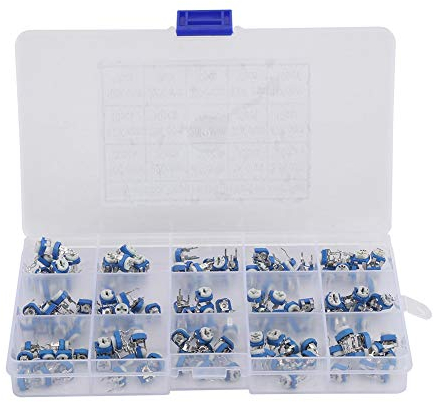Wifehelper 150 Stück Trimmer Potentiometer Set, 15 Werte Vertikal