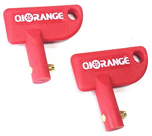 Qiorange 2 Stück Universal Schlüssel für Batterie-Hauptschalter & Trennschalter, Rot