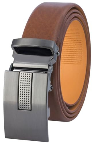 LINDENMANN Herren Ledergürtel/Herren Gürtel Automatik, Rindleder, cognac