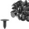 X AUTOHAUX 30pcs 9mm Trou Diamètre Plastique Boulon Rivet Garniture Panneau Clips Noir pour Voiture