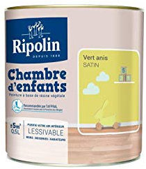 Peinture chambre d'enfant 0,5L RIPOLIN - Ton: Vert anis