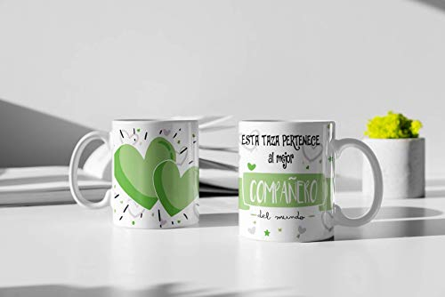 SAQUITOMAGICO Esta Taza Pertenece al/a la Mejor del Mundo!!!!.-Taza Regalo para Esa Persona Especial Que Tanto Quieres (compañero)