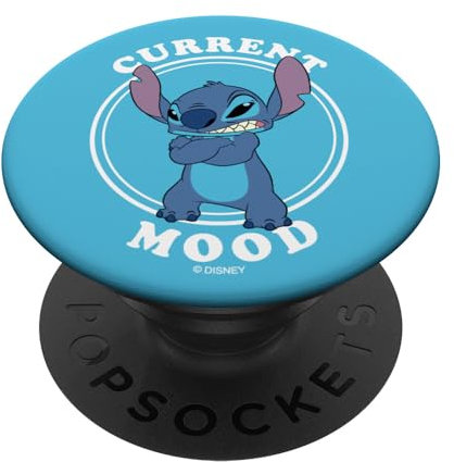 Disney Lilo and Stitch Angry Stitch Current Mood Teal PopSockets Adhesive PopGrip