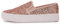 Feversole Women's Fashion Slip-On Trainer Casual Flat Loafers Skater Pumps Trainers Sneakers Shoes Rose Gold Glitter Size 4