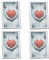 HAC24 4er Set Bilderrahmen 13x18 cm zum Aufstellen Silber Fotorahmen Foto Bilder Rahmen Fotohalter Bildhalter