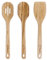 Chef Pomodoro | Spatule Cuisine en Bois de Bambou – Ensemble 3 Grandes Spatule Bois 31,5 cm, Écumoire, Cuillère Bambou | Kit Ustensiles Cuisine Solides Élégants