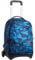 Invicta TROLLEY, Rucksack mit Trolleyfunktion, 3 in 1, Schulranzen mit Rollen, Abnehmbarer Rucksack, ab 1. Klasse, für Schule, Gymnasium, Reisen&Freizeit, Mädchen&Jungen, blau, CAMO SQUARED