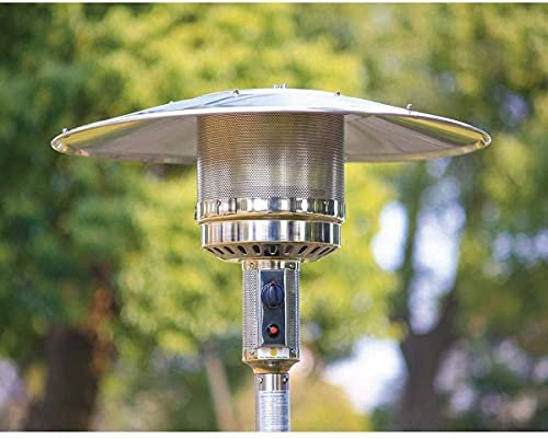 SLOOG Chauffage pour Usage extérieur, Chauffage de Chauffage Rapide pour la terrasse avec Roues, Chauffe-gaz Propane avec Dispositif de soupape d'inclinaison d'arrêt Automatique