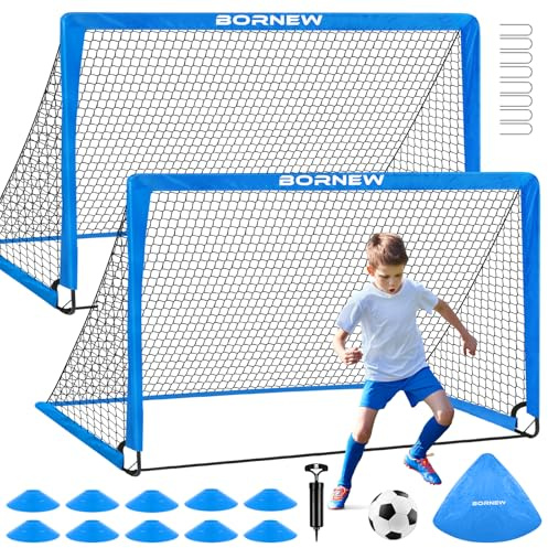 2 Pack Soccer Goal - Backyard & Indoor 4X3 ft Kids Soccer Goals