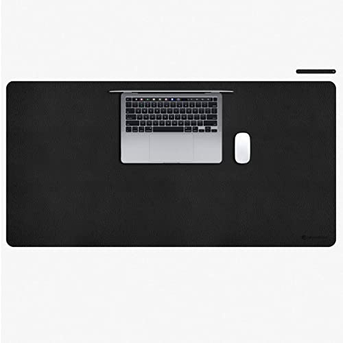iMoshion Schreibtischunterlage Tischschutzpolster Wasserdichte Laptop Desk Mat Tischunterlage für Büro/Zuhause Schwarz 120 x 60cm