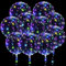 OSDUE 10 Pezzi Palloncini LED BOBO, 24 Pollici Palloncini LED Trasparenti con 3 Metri Luci della Stringa, Palloncini Luminosi Riutilizzabile Adatti per Compleanni, Matrimoni, San Valentine (Colore)