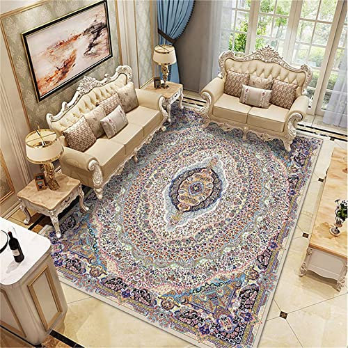 AU-OZNER tappeto morbido per bambini Tappeto lilla, facile da posare tavolino da caffè tappeto antiaffaticamento per bambini tappeto cameretta bimba, lilla, 120x180cm