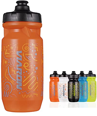 MotuTech 550ML Bouteille d'eau Compressible pour Vélo Cyclisme Sport et Plein Air Gourde étanches Squeezable Water Bottle PP Sans BPA (Orange)