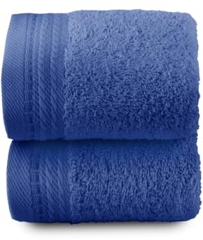 Top Towel – Premium – Große Badetücher – Badezimmerhandtücher – 2 Gesichts- oder Bidethandtücher – 30 x 50 cm – 100 % Baumwolle – 600 Gramm - Azulina