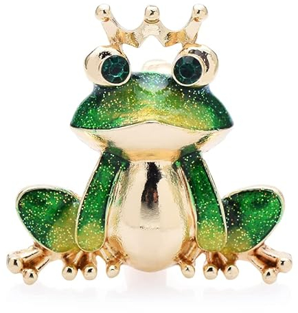 Equirider Broches de Grenouille pour Femmes Unisexe 2 Couleurs Broche en émail Cadeaux