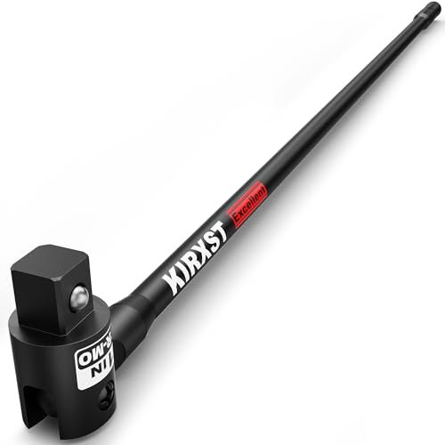KIRXST 1 Drive Breaker Bar, 1040 mm Power Breaker Knuckle Bar, Flexible Handle Breaker Bar, Extra Long 1040mm（1 Metre） Drive Extension Breaking Bar, Black