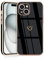 JRIANY for iPhone 15 Case, Protective Flexible Silicone Case with Cute Design Love Heart Pattern Shockproof Bumper Cover Compatible with Apple iPhone 15 - Black
