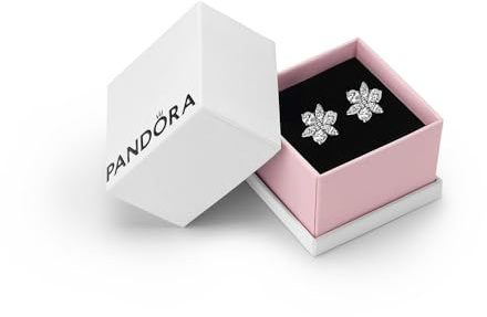 Pandora Timeless, Sparkling Herbarium Cluster Studs, No Box | Sterling Silver Stud Earrings, Pear & Marquise Stones Around a Round Centre, Matching Herbarium Pendant