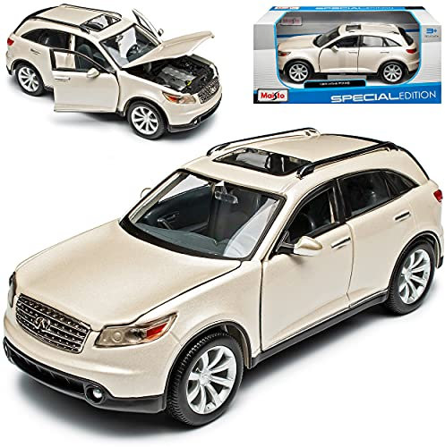 Infiniti FX45 Nisan QX70 SUV Weiss Metallic 1. Generation 2000-2008 1/24 Modell Auto
