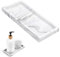 Badezimmer Tablett, 2 Stück Badezimmertablett, Badezimmer Tabletts Für Das Bad, Tablett Bad,Schminktisch Tablett Organizer Seifen Spender Platte Für Badezimmer Arbeitsplatte Kommode(Weiß)