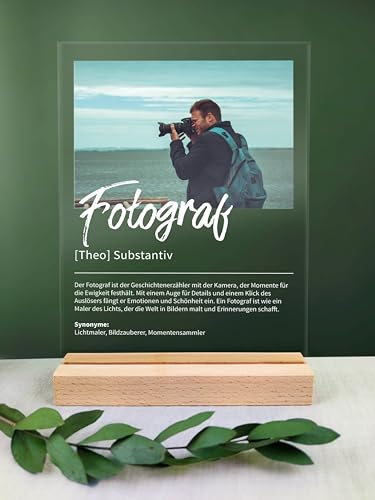 Personalized Fotograf Geschenk - Acryl Wandbild - Definition: Fotograf, Geschenk für Fotograf