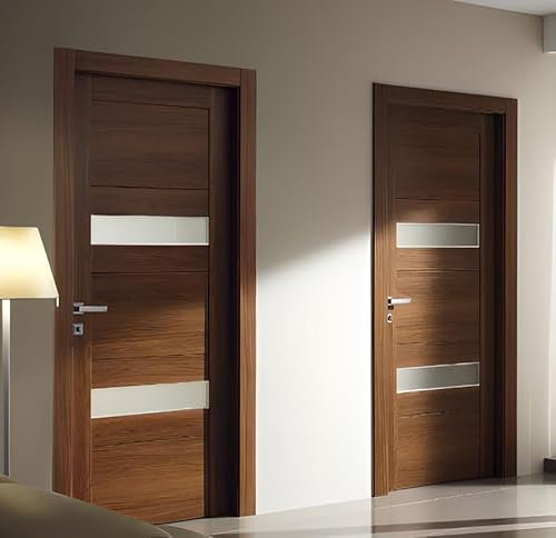 PORTE - PORTA BATTENTE GAROFOLI GIDEA STILIA CEDIA 5 PAL 2 V LAMINATO NOCE CANALETTO 2100X800X110 DX