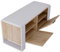 MRBLS Schuhschrank mit Sitzbank - Modernes Design & Robuste Qualität – Schuhregal Geschlossen Schuhbank Garderobenbank mit Sitzfläche Sitzpolster – erhältlich in 6 Farben (Eiche - Weiß Matt)