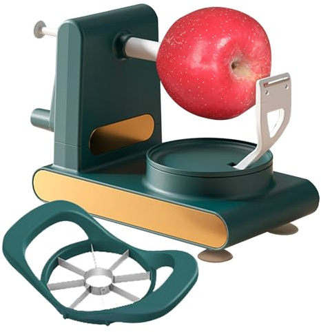 Pelapatate In Metallo - Pela Mele Con Ventosa, Sbuccia Mele Con Manovella, Verdure Taglia Corer, Pelapatate Rotativo In Acciaio Inox Per Mele, Patate E Frutta, Levatorsoli E Spirale Macchina